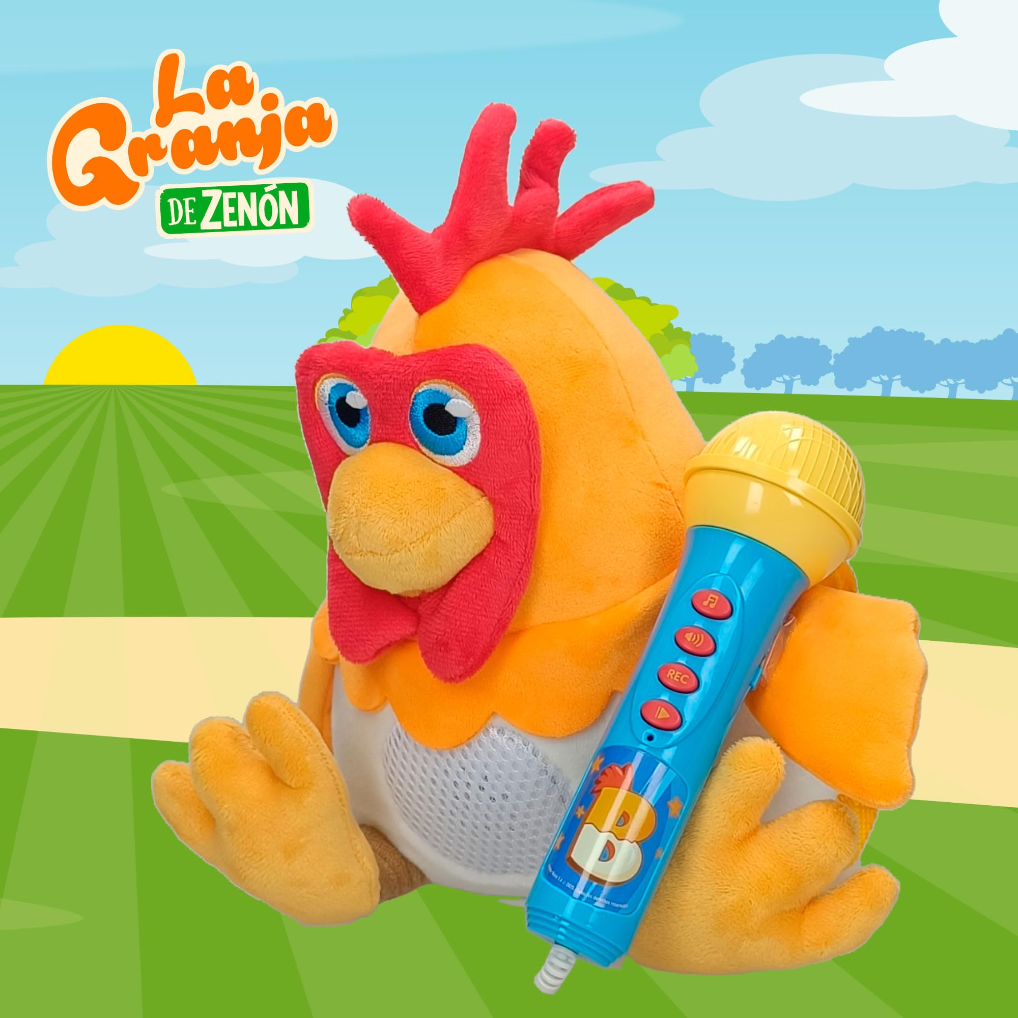 Gallo Bartolito con micrófono. La Granja de Zenón (Reig4935)
