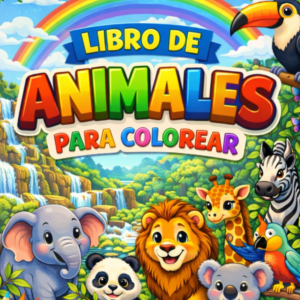 Libro de animales para colorear: Libro para colorear