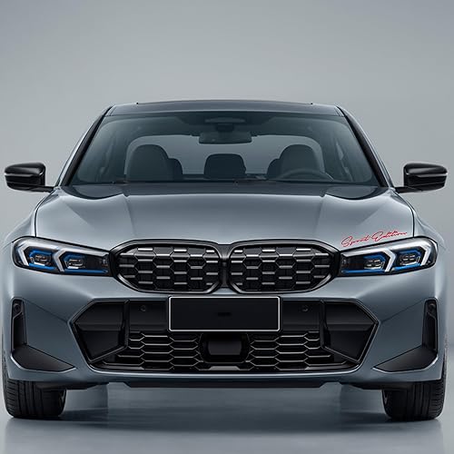 Miniatura 5 de Zhizhong Sport Edition Calcomanía, 2 calcomanías de vinilo para capó de automóvil de 11.3 pulgadas para todos los autos (rojo)