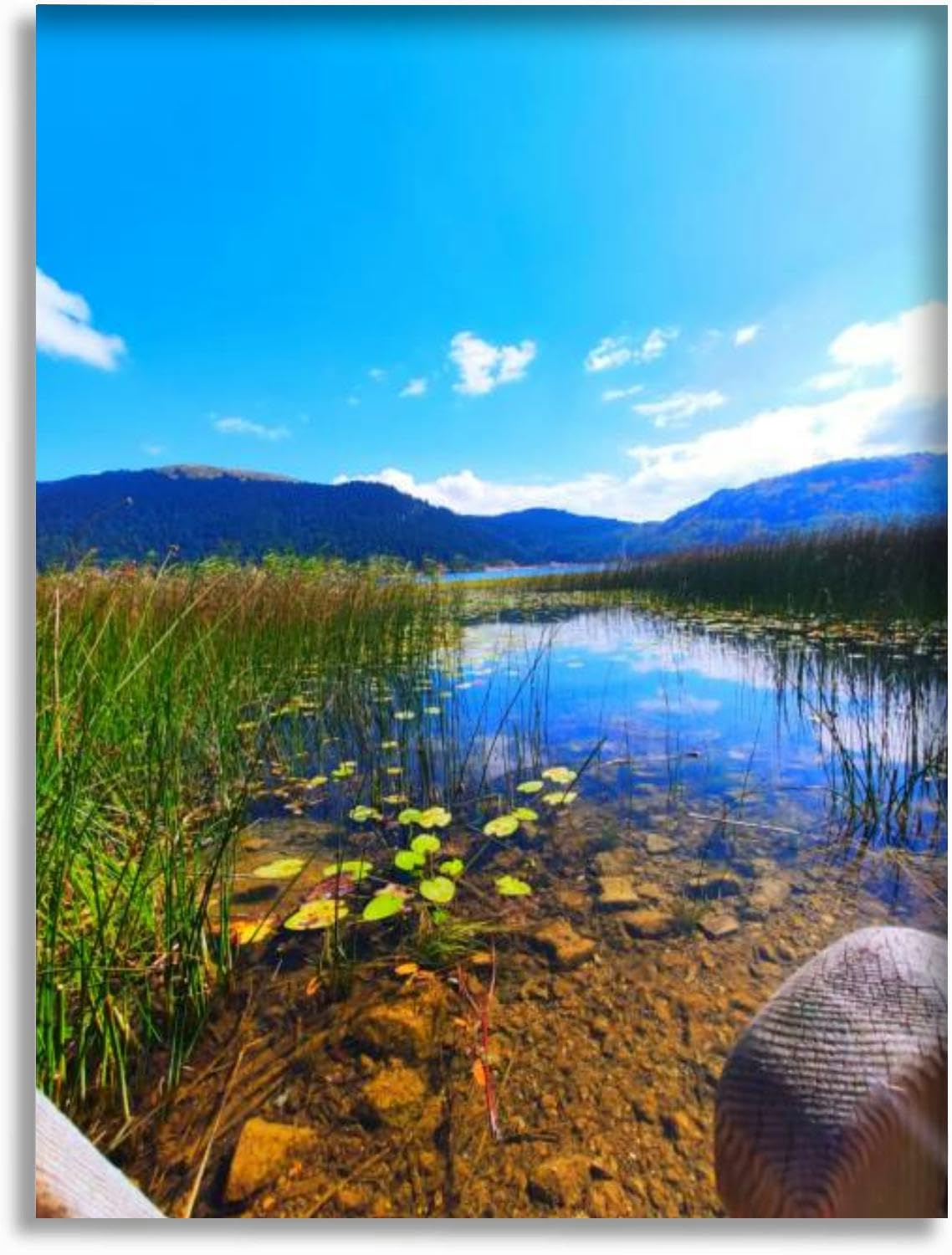 Bathroom Wall Art Decor Bathroom Pictures for Wall Artwork Abant Lake Framed Canvas Wall Art for Bedroom Dining Room Farmhouse 16"x20"