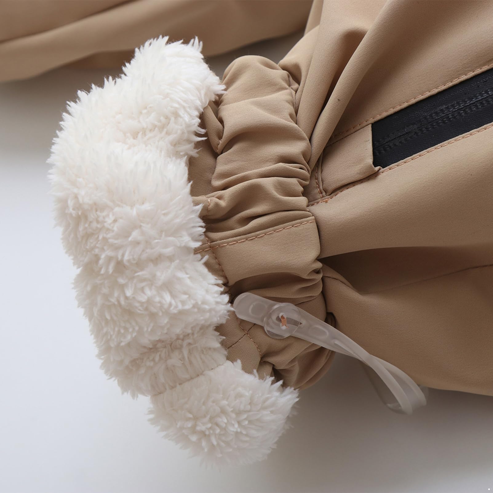CHICTRY Tuta da Neve Intera per Neonato Neonata Pagliaccetto con Cappuccio Body in Pile Overall Jumpsuit Manica Lunca con Zip Tuta Invernale Snowsuit