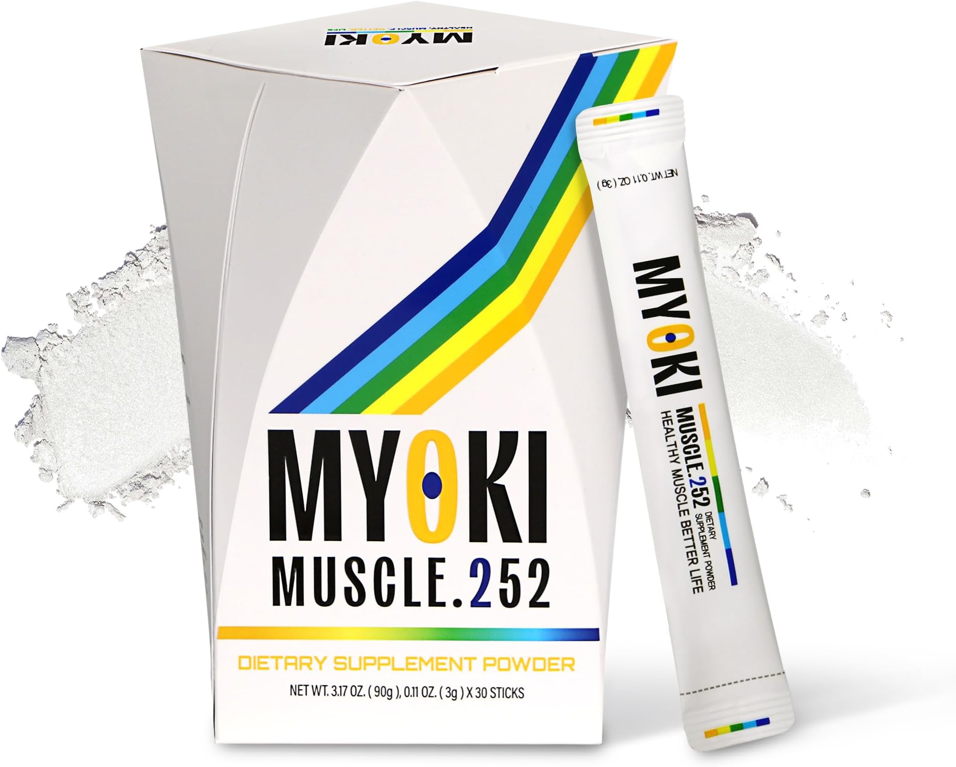 Muscle Support Powder (0.1 oz / 3 g Stick Packs 30 Count) Science Backed Supplement for Lean Muscle Strength & Mobility Novel Formula for Muscle Health & Loss Support