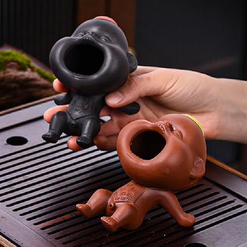 Miniatura 4 de LYHHGS Orina de arena púrpura creativa niño té mascota hogar puede elevar la mesa de té adornos diversión orina muñeca té juguete té set accesorios