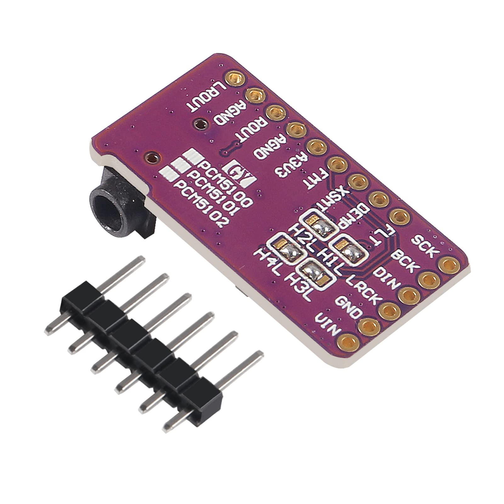 DAOKAI PCM5102 Modul DAC Decoder Stereo Digital-to-Analog Konverter I2S IIS Schnittstelle PHAT Format Digital Audio Player Board Sprachmodul für Arduino