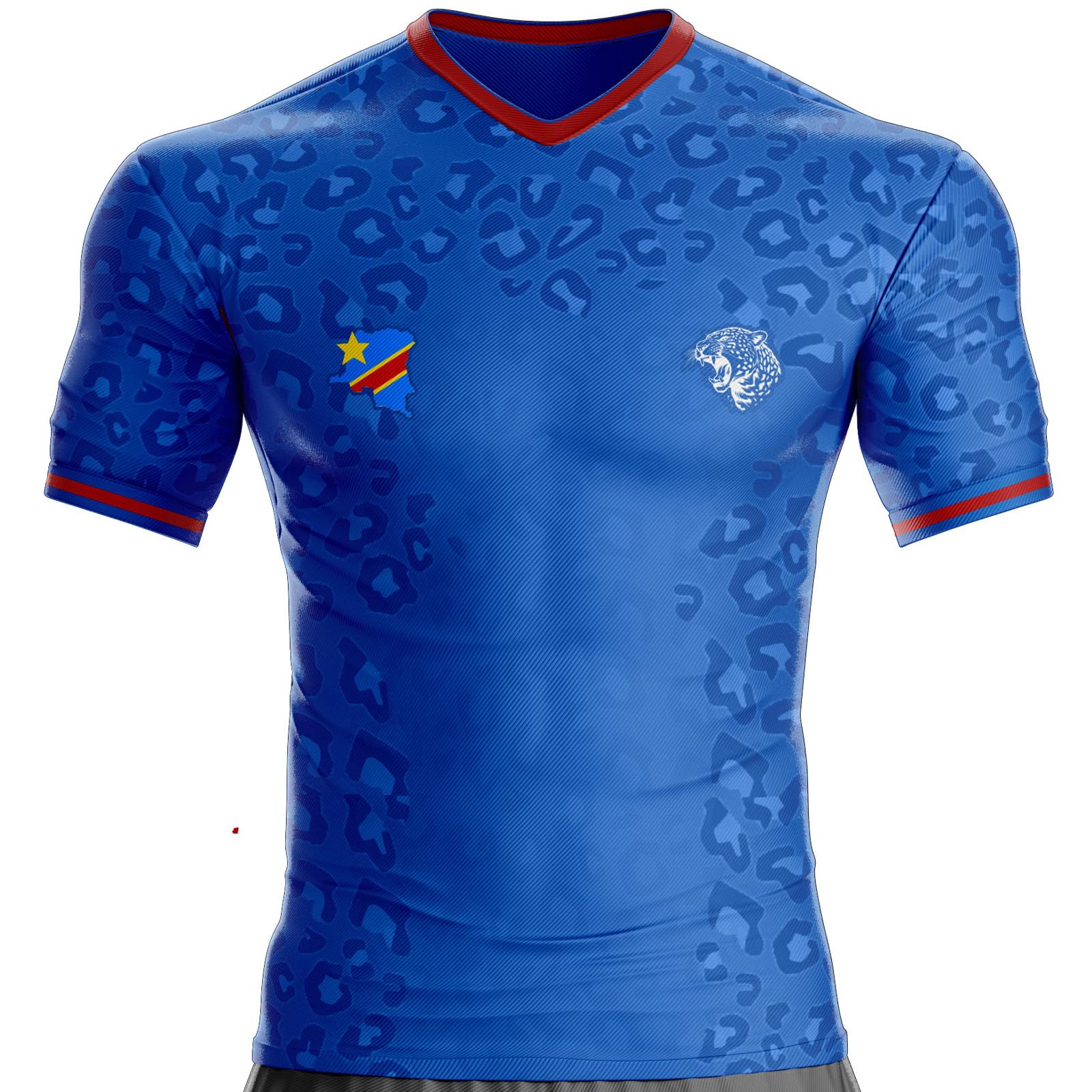 Maillot Congo Football RDC-541 Drapeau congolais