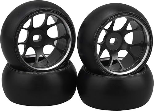 BQLZR RC 128 - Neumático de coche negro en forma de Y de repuesto para WL K989 juego de 4