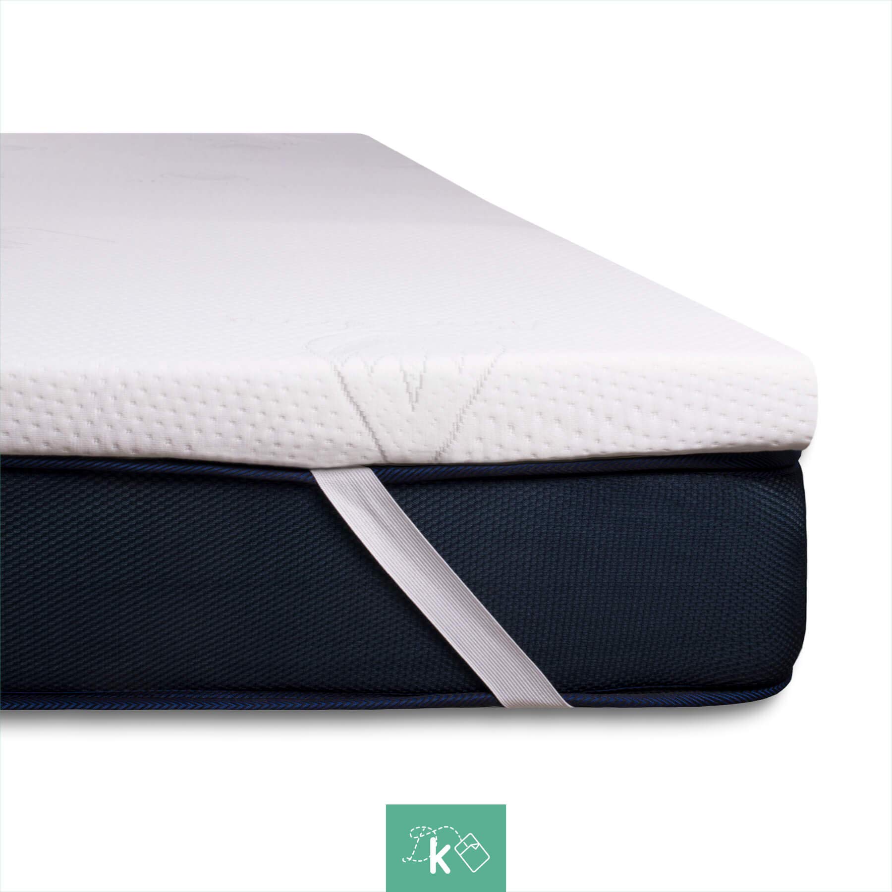 Dreaming Kamahaus Topper de Espuma con Memoria, Sobrecolchón con Funda Aloe Vera, Cubrecolchón ergonómico, Espuma con Memoria Suave, ±3 cm de Grosor, 90 x 190 cm