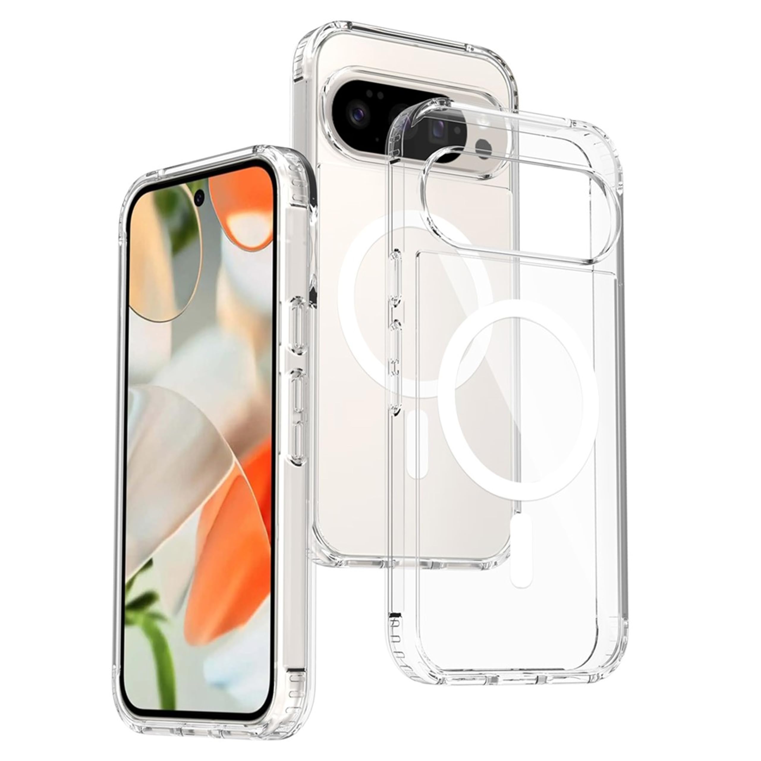 CaseLord Back Cover for Google Pixel 10 | MagSafe Compatible | Shockproof Transparent Case | Slim & Protective Bumper Cover | Anti-Scratch, Wireless Charging Support (White Edges-23226)-image-41