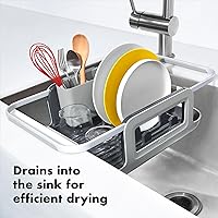 Vista 3 de OXO Good Grips Escurridor de Platos Extensible de Aluminio Sobre el Fregadero para Secar