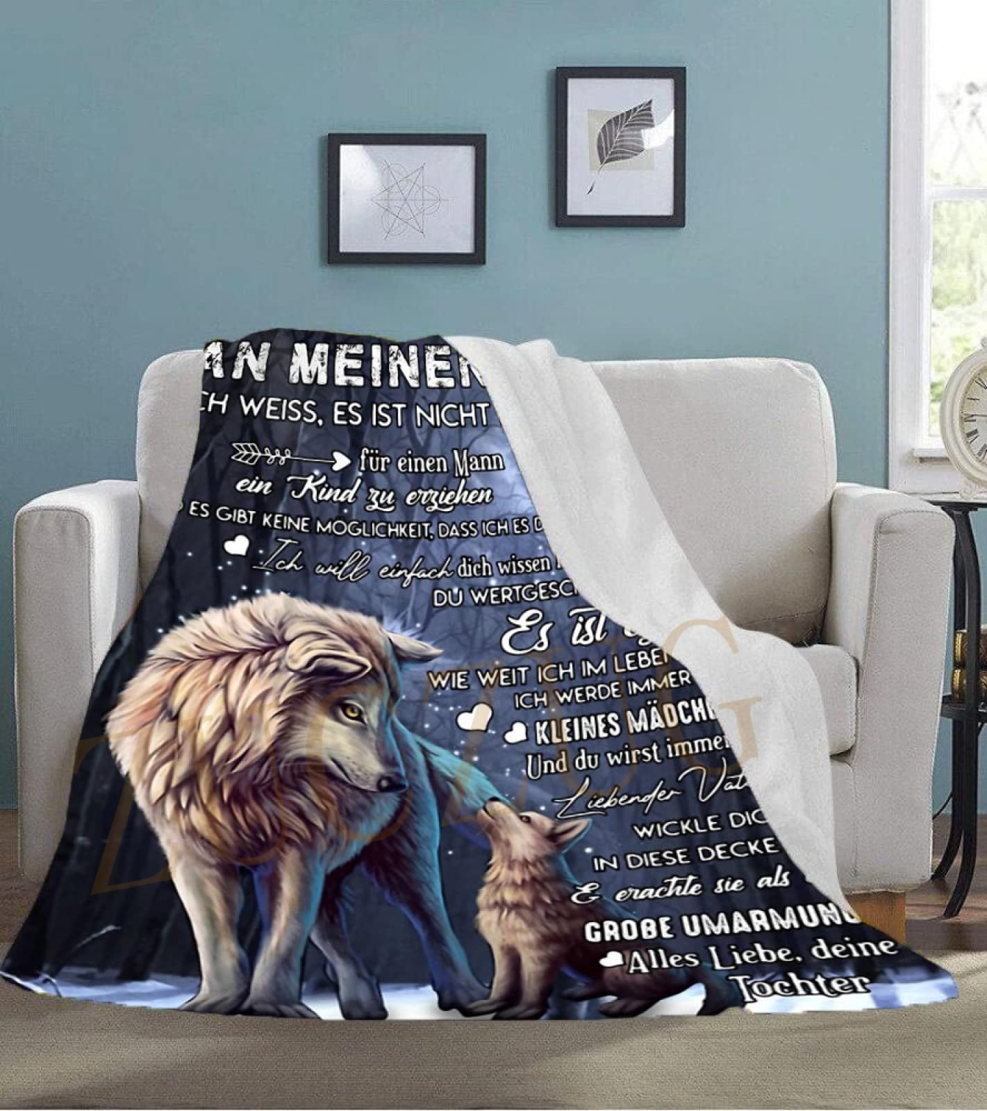 Decke „To My Dad“ – Geschenk Zum Vatertag, Weiche Flanell-Decke Mit Blumenmuster