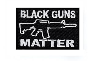 Black Guns Matter Embroidered Hook Patch (Black/White)