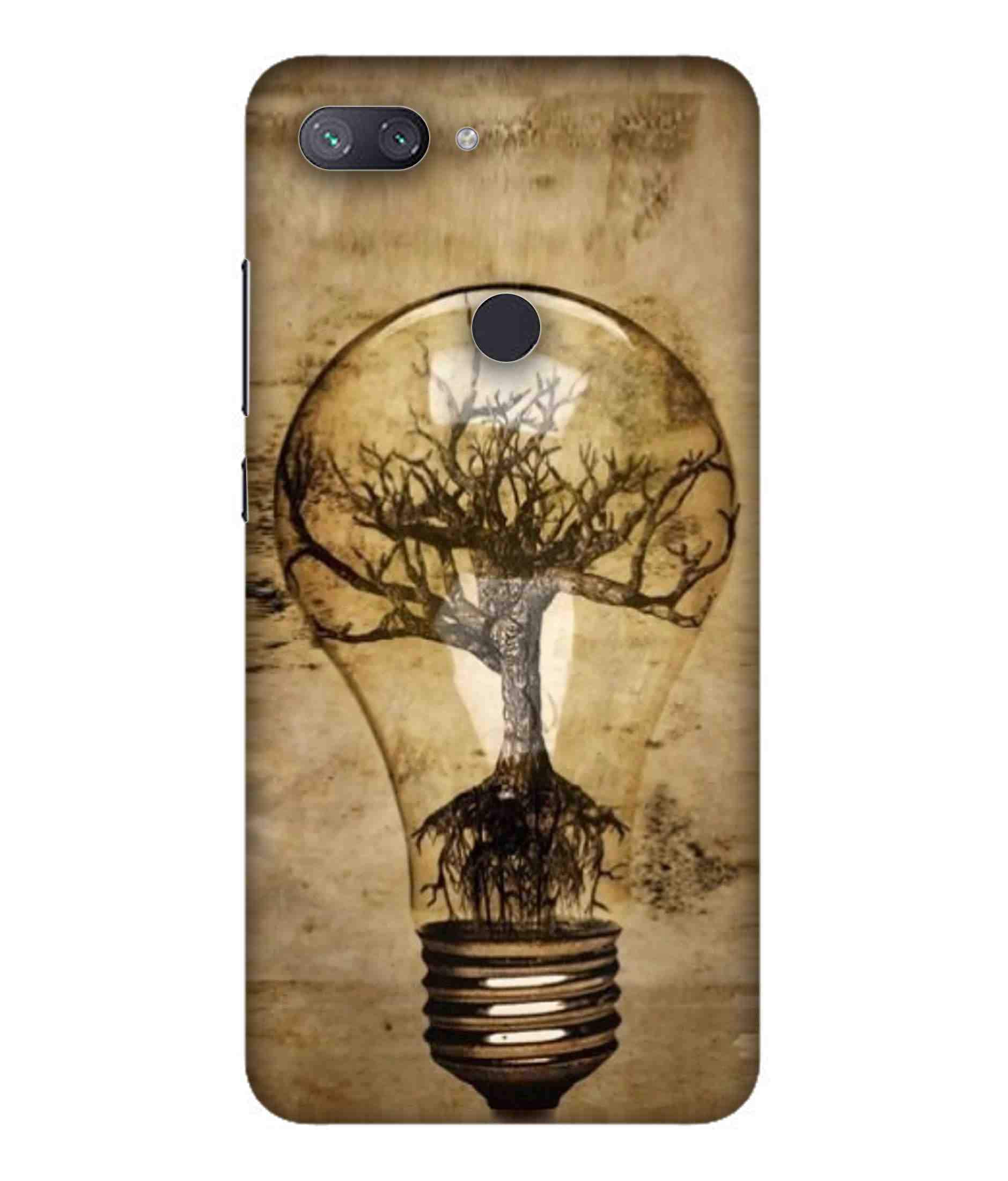 SublyDesk Dry Tree in Glass Light Bulb As Symbol of Energy Saving Hard Printed Designer Case for Xiaomi Mi 8X Back Cover VKM1117