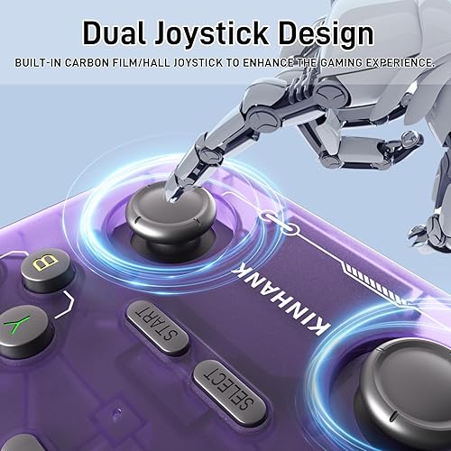 Miniatura 5 de kinhank Consola de juegos portátil retro, soporta más de 9000 juegos, equipada con tarjeta TF de 64 G, mini consola de videojuegos retro portátil,