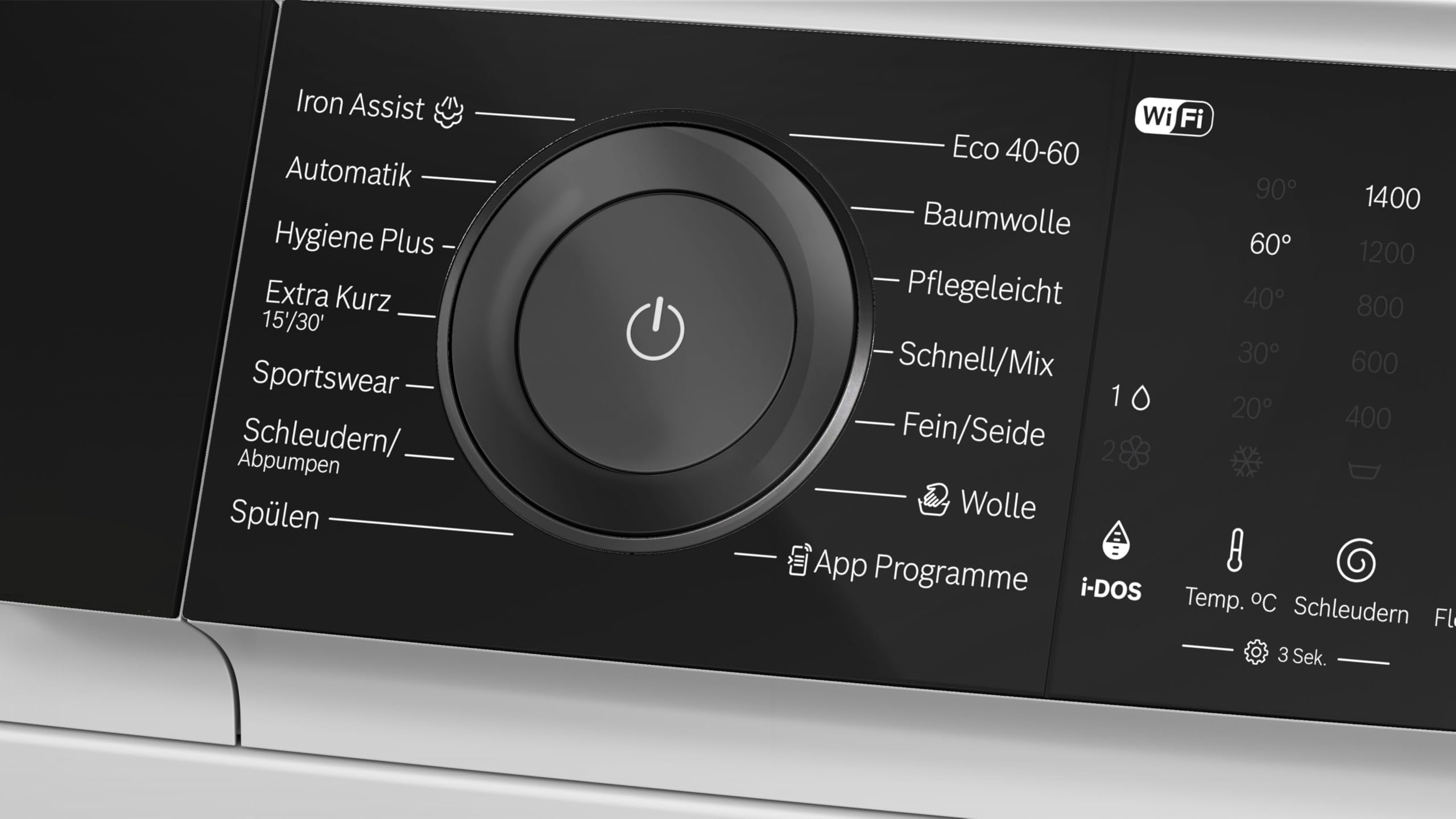 Bosch Serie 6 Smarte Waschmaschine 9 kg 1400 UpM i-DOS WGH244A40 | Barcode-Erkennung für Waschmittelmenge, bürstenloser Motor, Fleckenautomatik für 16 Fleckenarten, Nachlegefunktion