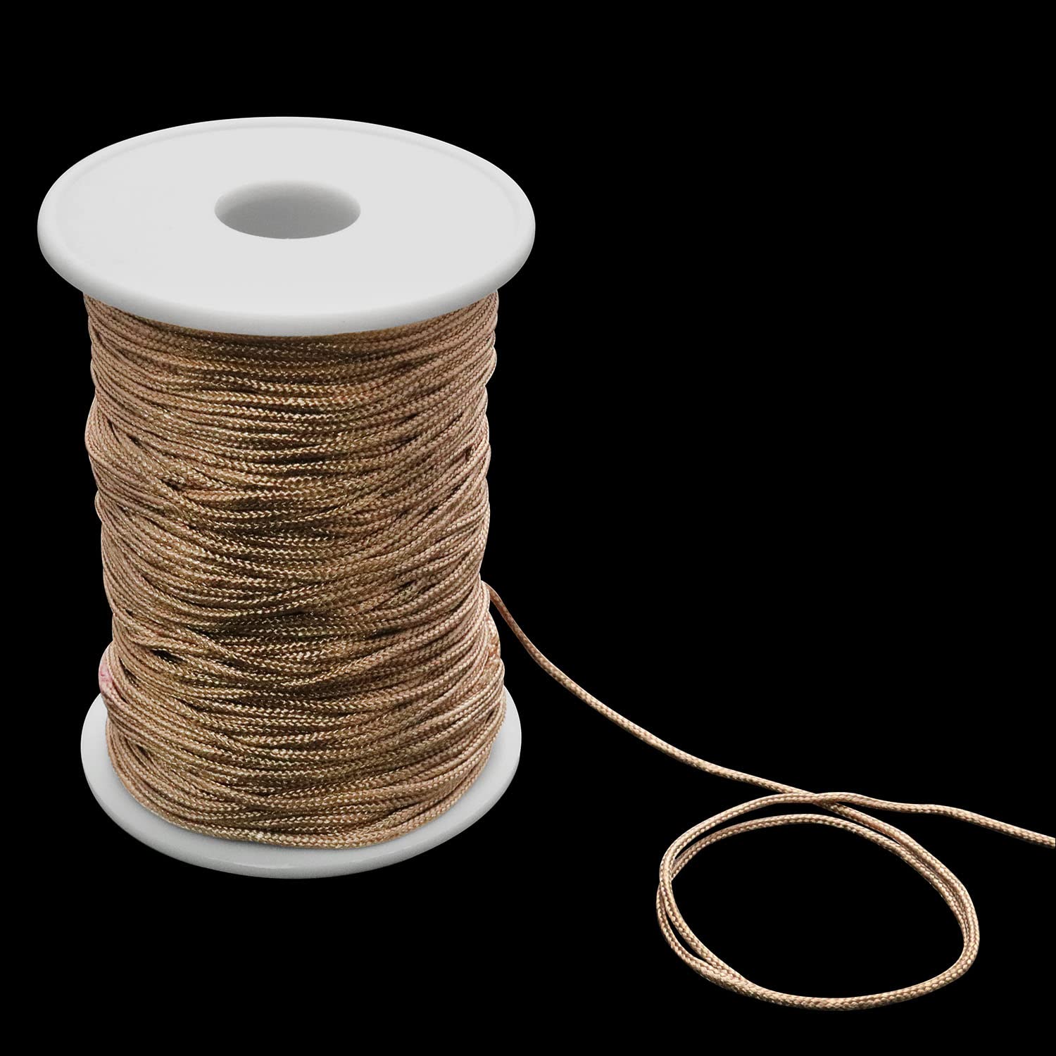 Fils Nylon Corde de levage en nylon tressé marron de 2 mm pour réparation de stores vénitiens et projets d'artisanat