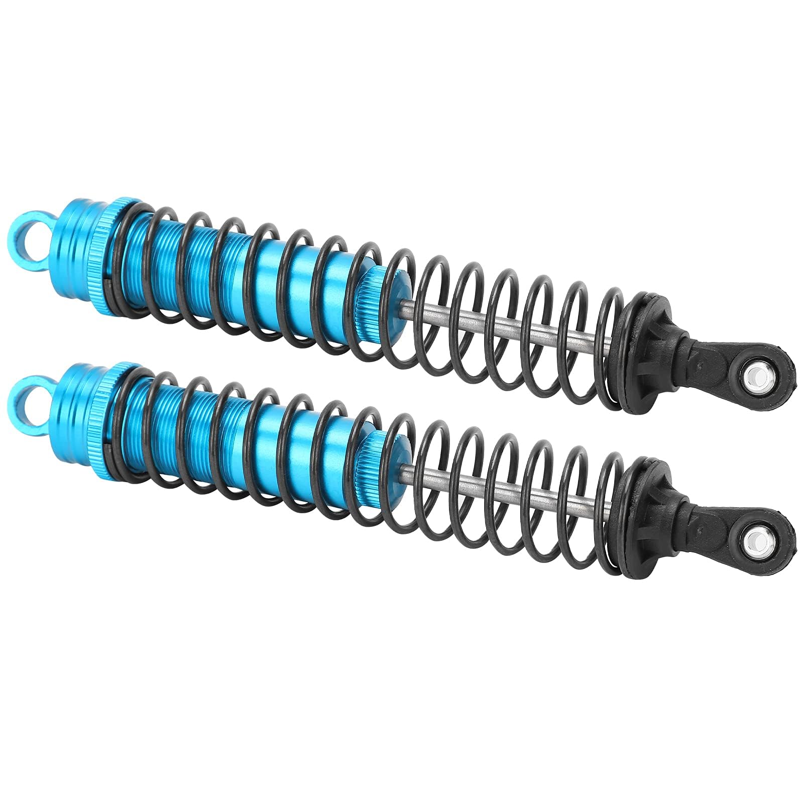 Amortisseur RC, 2 Pièces RC 144mm Rempli D'huile Réglable, Bonne flexibilité pour Les Voitures Tout-Terrain sur Chenilles 1/8 RC (Bleu)