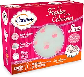 Cremer Fralda Luxo Estampa Feminina Pc Com 5 Unidades