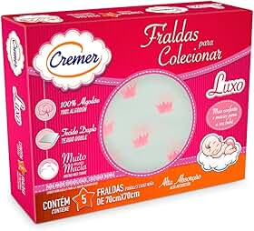 Cremer Fralda Luxo Estampa Feminina Pc Com 5 Unidades