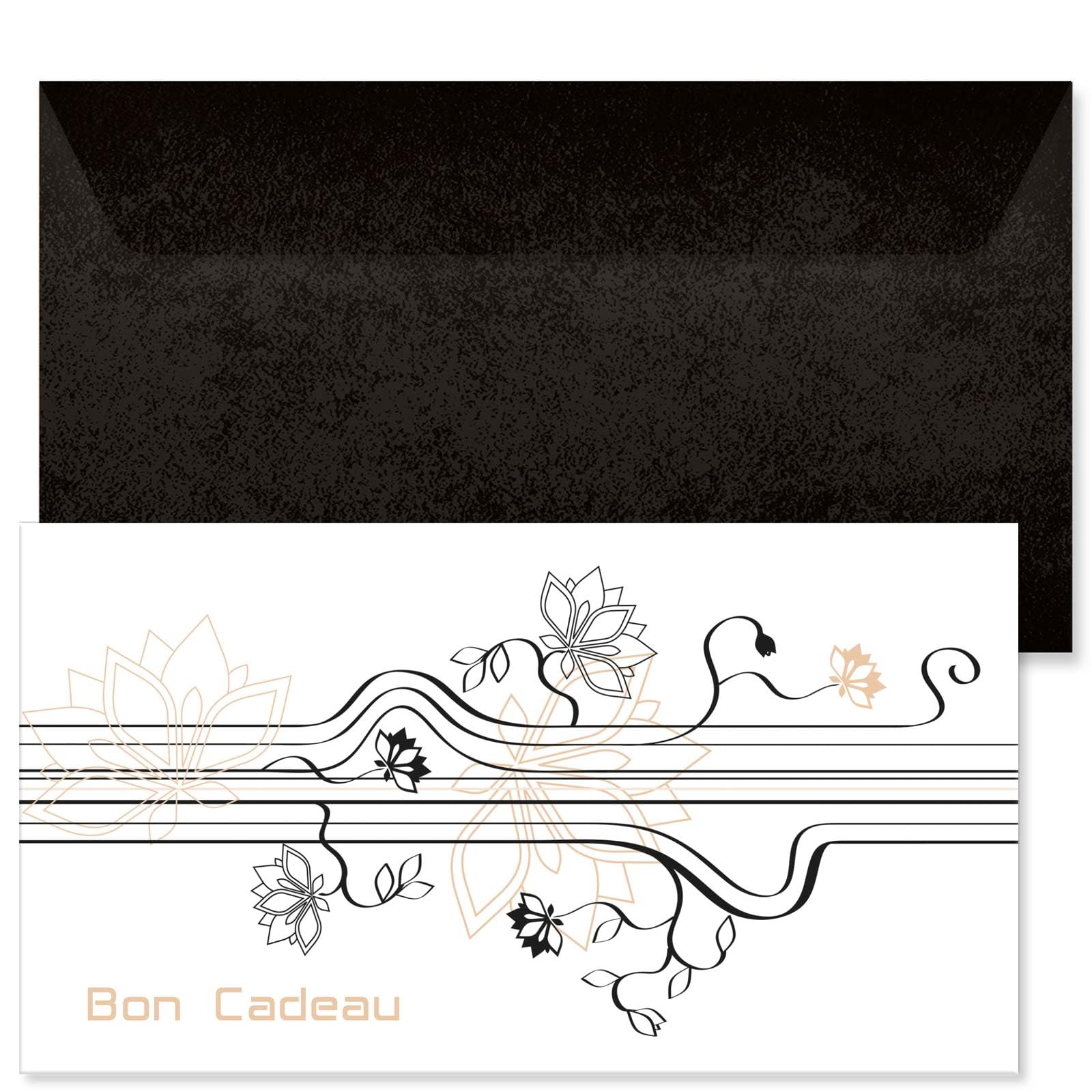 POS BON - 100 bons cadeaux à remplir avec enveloppe - formulaires imprimés pour des salons de coiffure K1243F-1-100-V1
