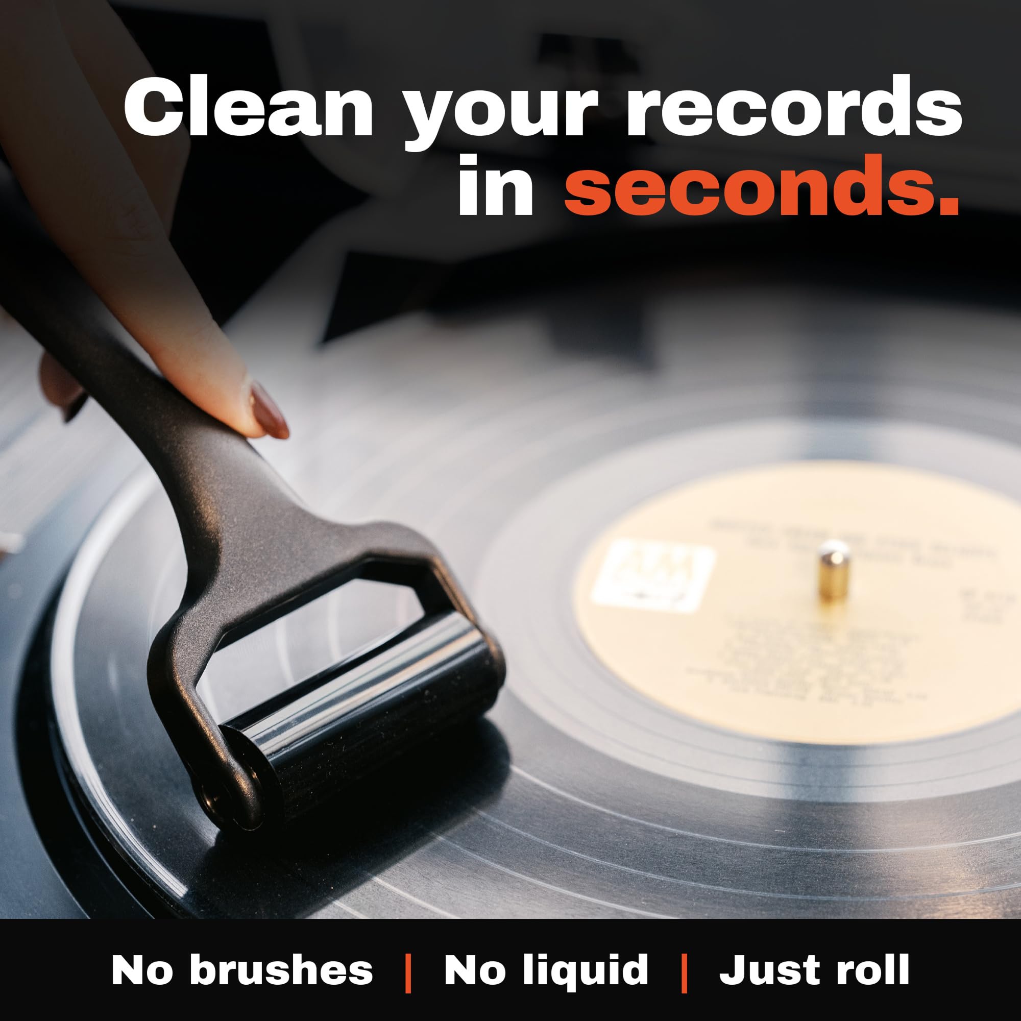 Vinilo Buddy – Limpiador de Discos de Vinilo | LP Profundo Rodillo de Limpieza – no Requiere Sprays o paños