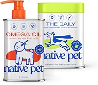 Native Pet Pack Leaders Bundle: Dog Multivitamin Powder & Omega 3 Fish Oil for Shiny Coat, Healthy Skin, Joints & Immunity