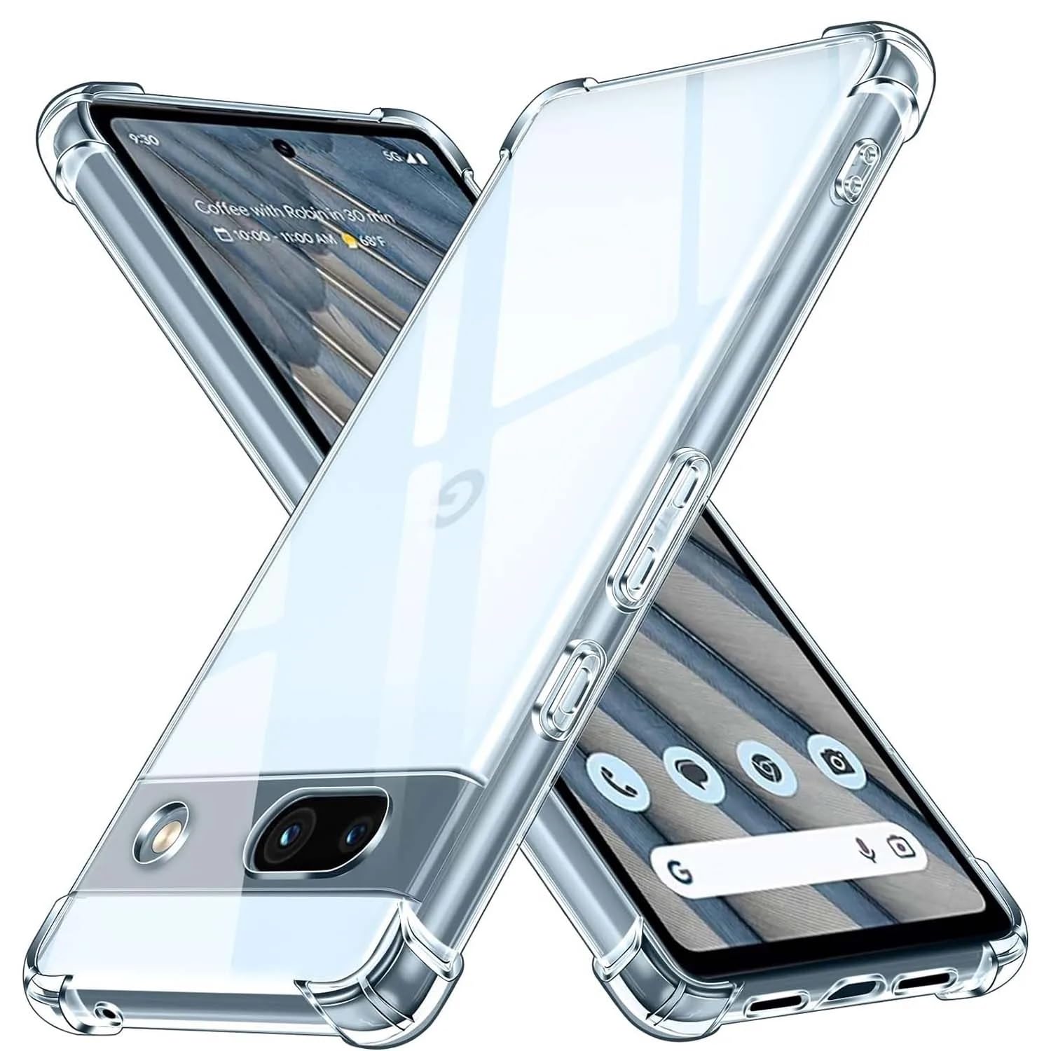 Amazon Basics Transparent Hard Back Soft Side Bumper Case Cover for Google Pixel 8 (B0CTMTDT35) Amazon Price History, Amazon Price Tracker