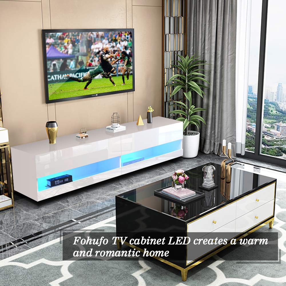 LED Floating TV Stand Wall Mounted Media Console Entertainment Center,Wuleen Modern Floating TV