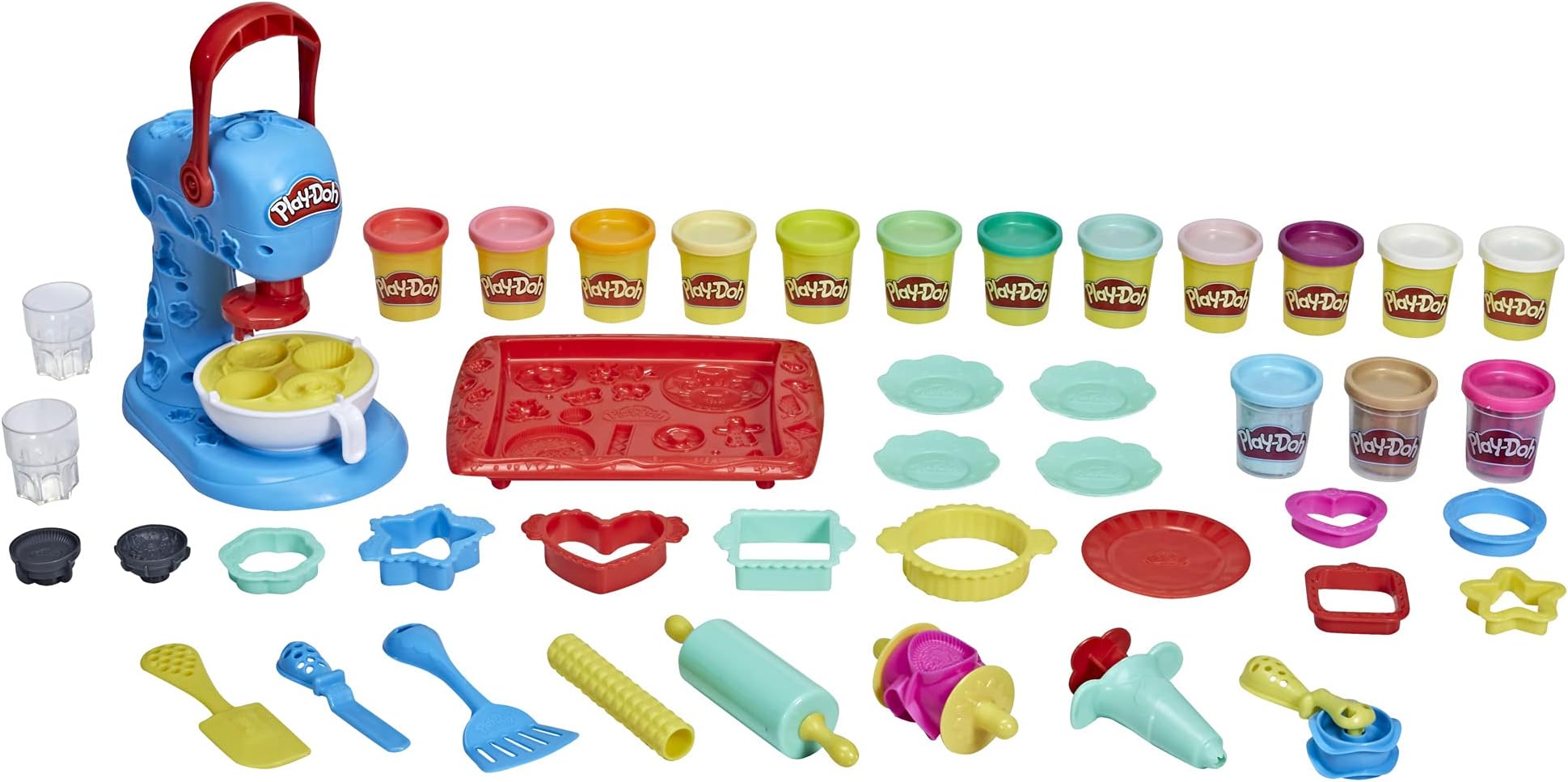 Kitchen Creations Ultimate Cookie Baking Playset for Children 3 Years and Up with 15 Modelling Compound Pots, Non-Toxic - Amazon Exclusive