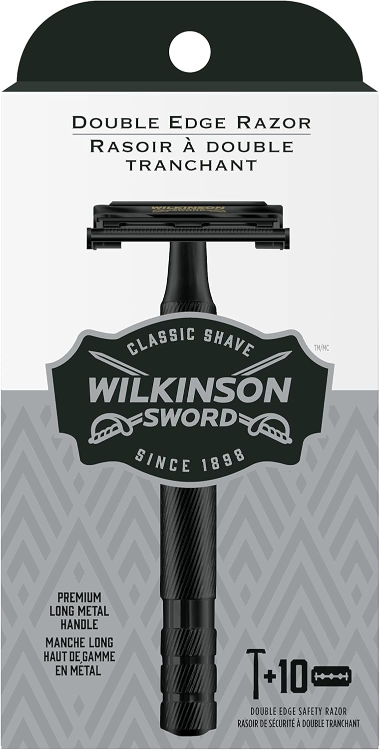 Wilkinson Sword Double Edge Razor for Men With 10 Double Edge Razor