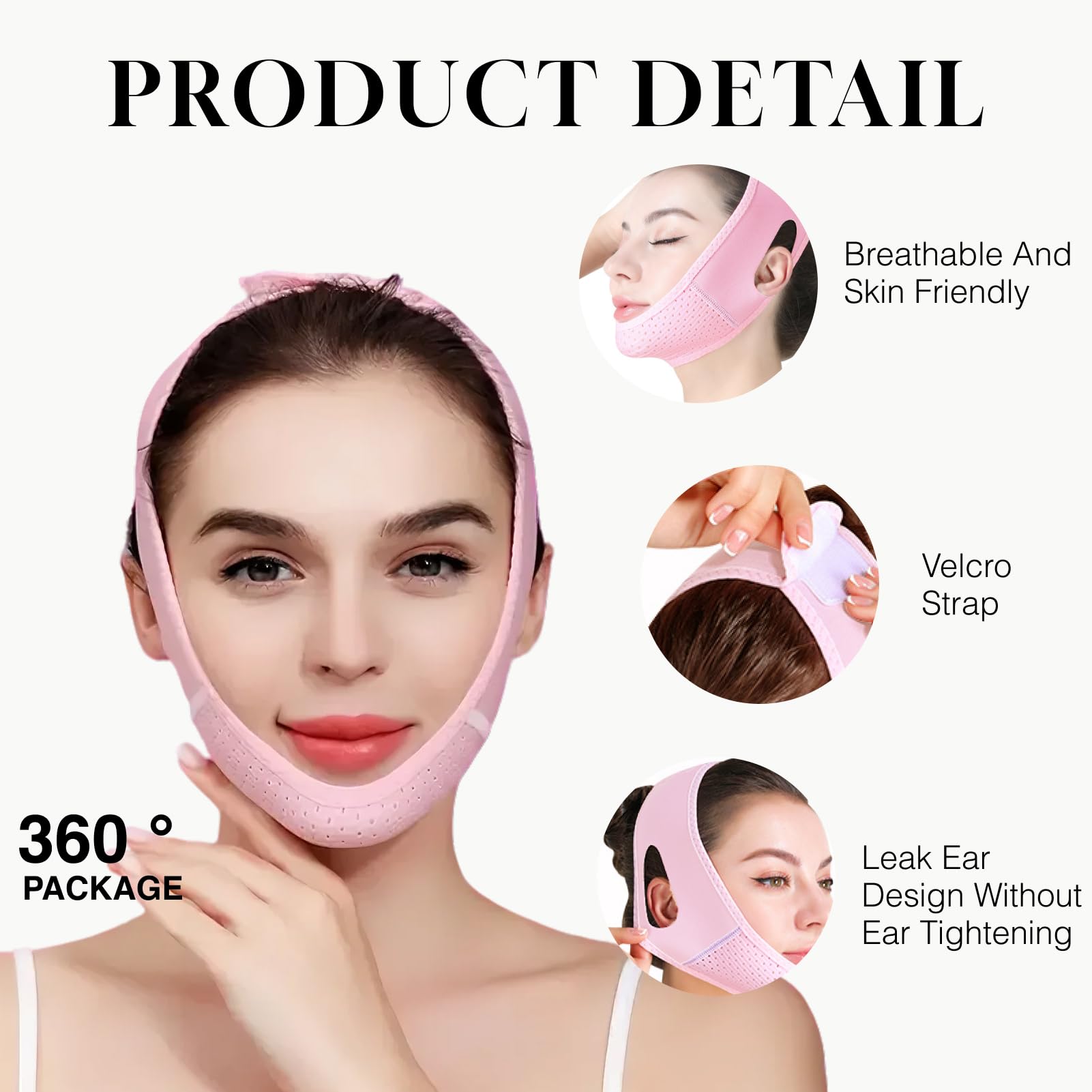 Jawline Mask Reductor De Papada Reutilizable Y Ajustable, Banda Facial En Forma De V Para Lifting Natural, Mentonera Para Mujeres Y Hombres, Ideal Para Reafirmar Y Moldear El