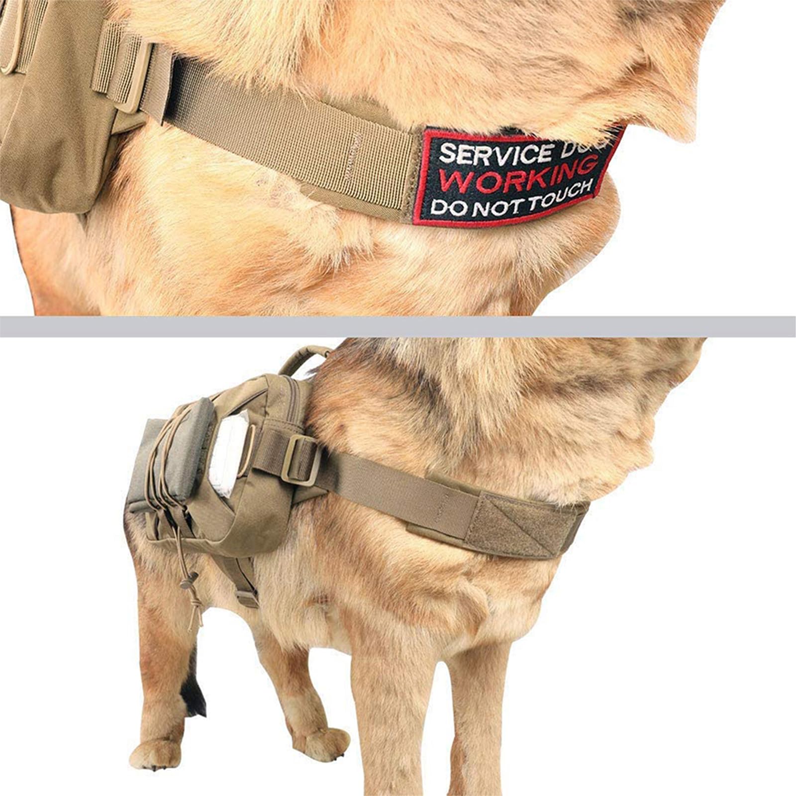 EXCELLENT ELITE SPANKER Mochila para Perro Hound Dog Saddle Bag para Viajes Camping Senderismo Perro Mediano y Grande con 2 Bolsillos Laterales de Gran Capacidad(COB-L)