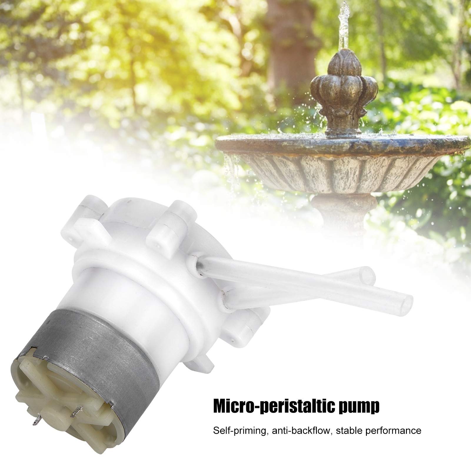 Peristaltic Pump,DC 6V Mini Peristaltic Dosing Pump Wear Resistant Garden Liquid Small Dosing Pump for Aquarium Analytical