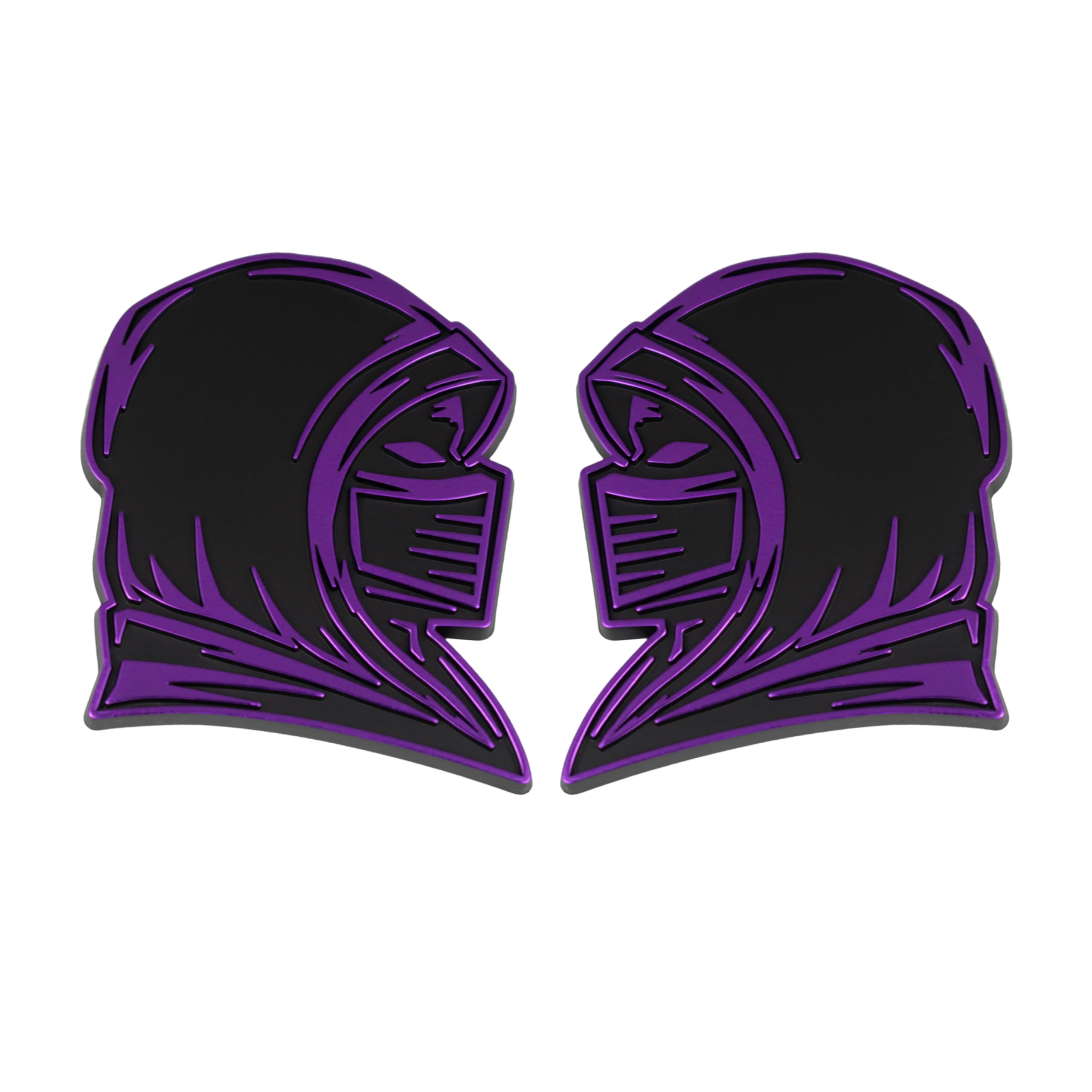 Ninja Emblem, Custom 3D Car Badge – Universal Exterior Accessories for Car, Truck, SUV, Motorcycle (Set of 2) (Purple)