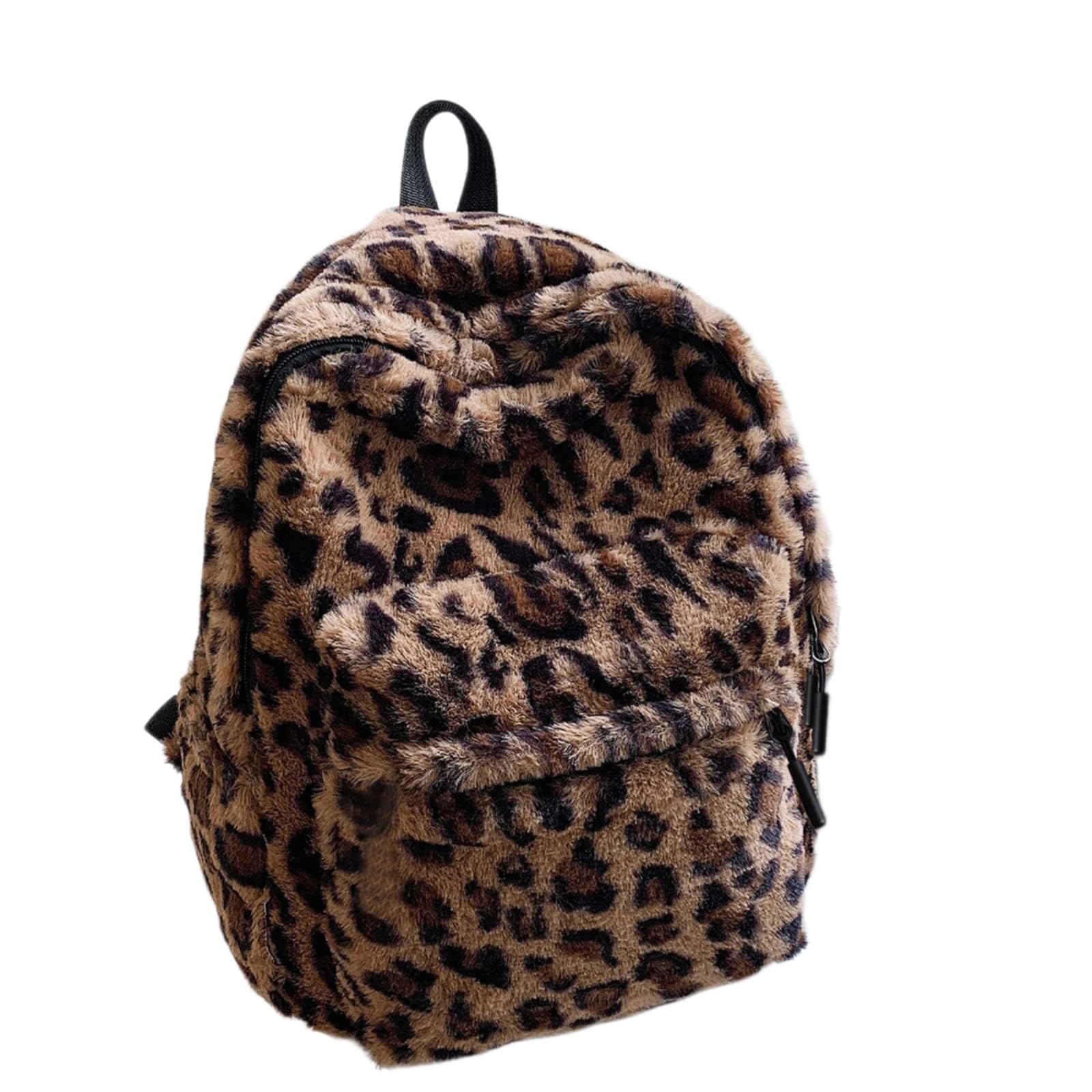 Zaino da Viaggio Stampa Classica Morbido Nero Zipper Tab Tasca Anteriore Sacco Giorno Caldo per Casual Autunno Inverno-Dark Khaki