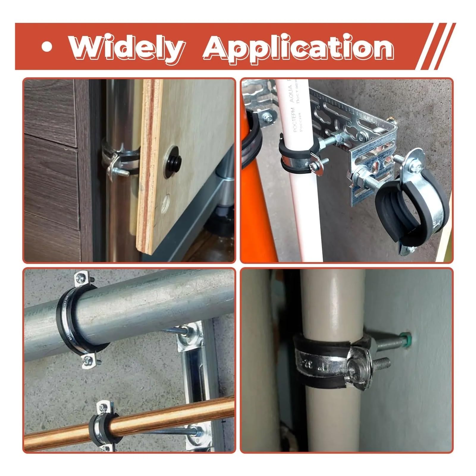 Zacisk do metalowego wspornika rurowego | Zacisk rurowy o wielu rozmiarach do montażu na suficie ściennym(2pcs 113-118mm)
