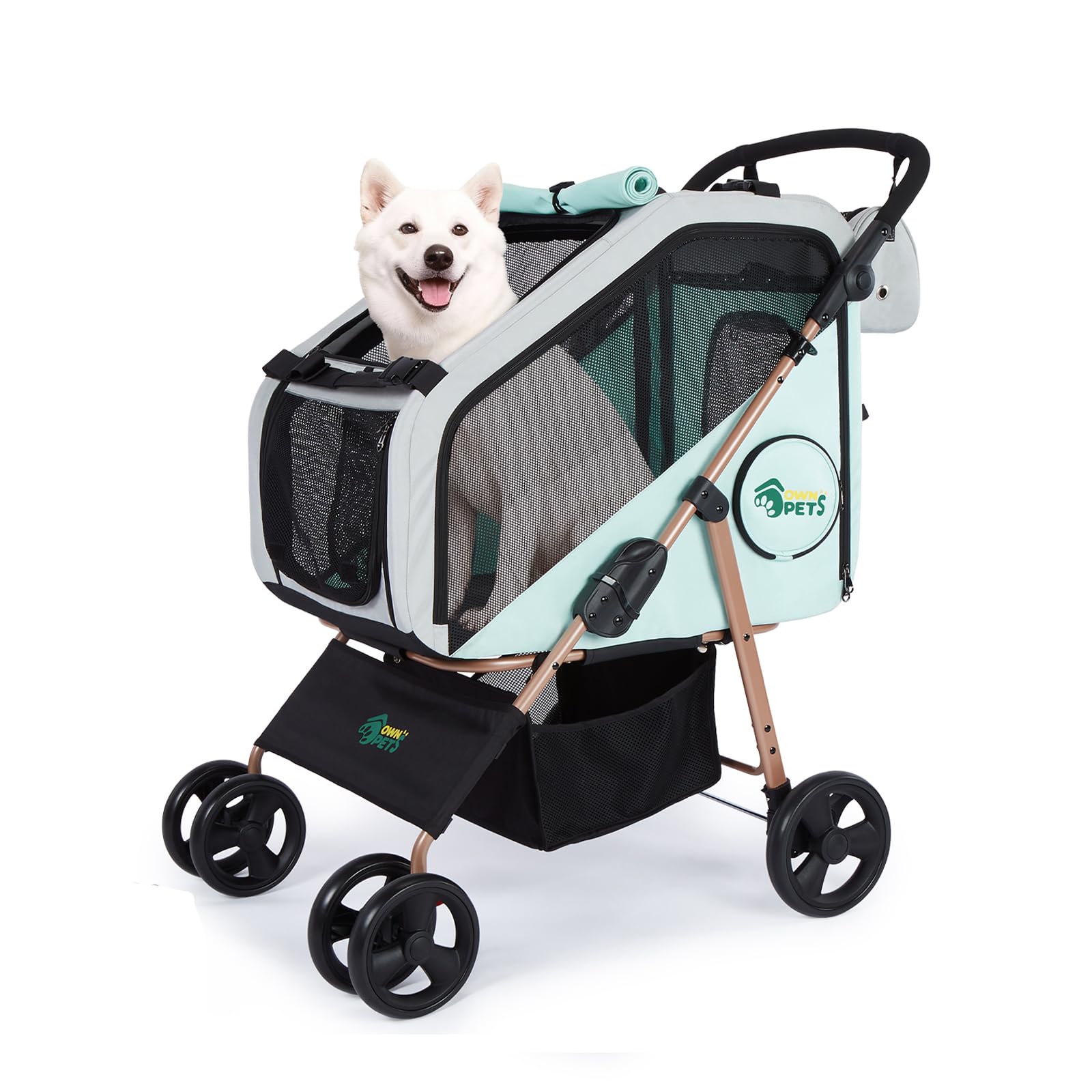 Ownpets 3 in 1 Dog Stroller & Car Seat, Foldable Dogs Carrier