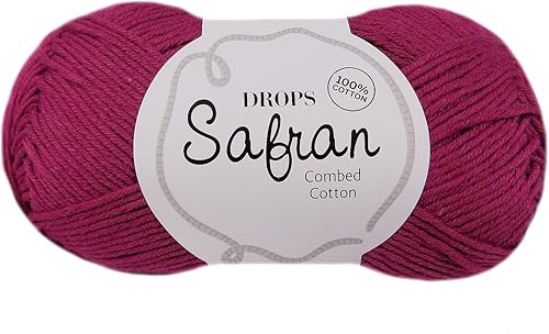 Miniatura 16 de Drops Safran - Hilo de algodón 100% egipcio para tejer y hacer ganchillo, peso deportivo, 2, fino, 5 capas, 1.8 onzas, 175 yardas (68 café)