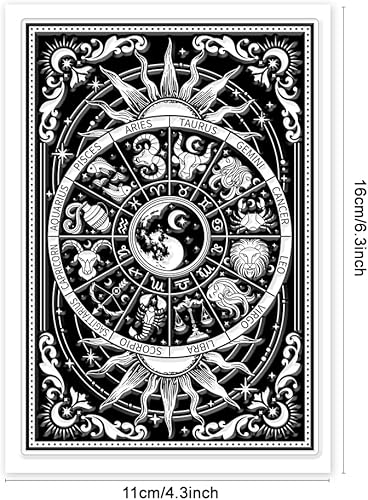 Vista 43 de GLOBLELAND Sellos transparentes con fondo de cuervo de tarot, sello decorativo de silicona transparente para hacer tarjetas, decoración y álbumes