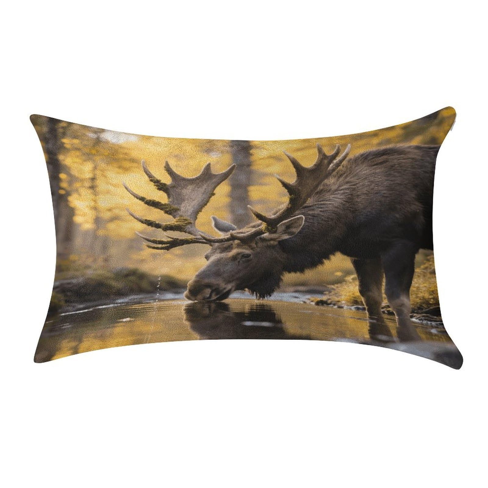 VstaDank Rustic Woodland Deer Pillow Covers Rectangular Cushion Case Cozy Decorative Throw Pillowcase Luxury Lumbar Pillow Shells with Zipper Soft Velvet Pillows Shams 12 X 20 in