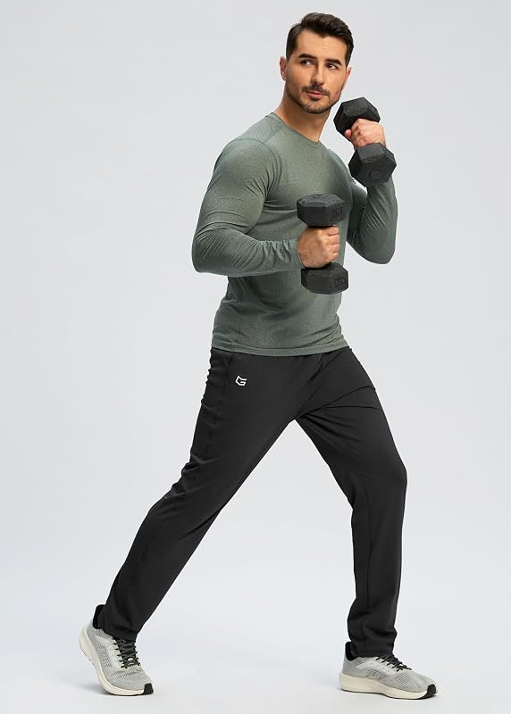 G Gradual Men's Sweatpants with Pockets Workout Joggers Pants(Black,L) image 3