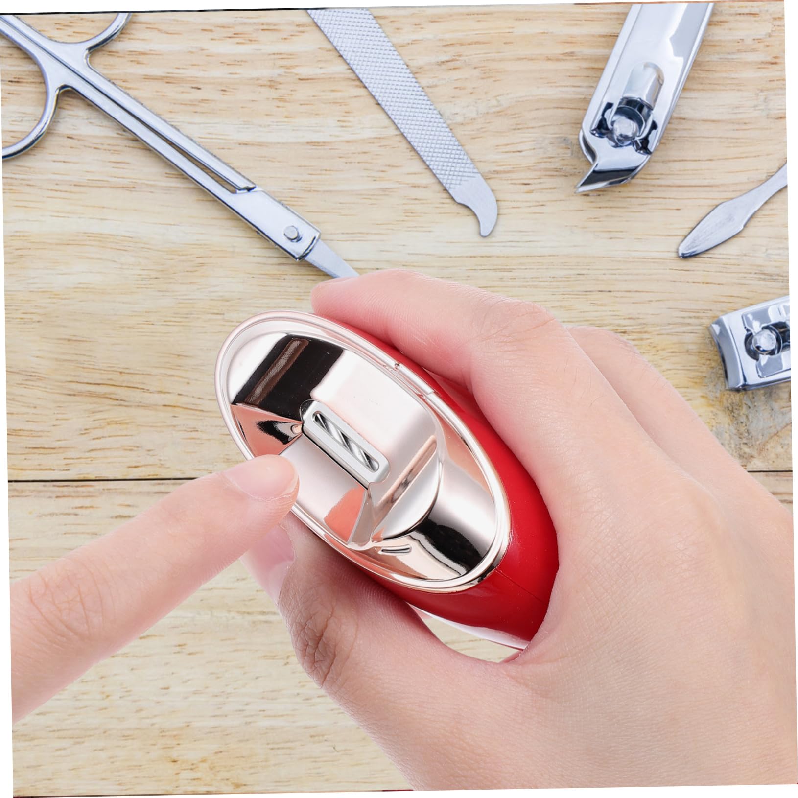 1juego Kit De Accesorios Para Cuidado De Uñas Eléctrico Para Niño Niña Cortauñas Profesional Con Cabezas Intercambiables Ligero y Portátil Para Manicura Infantil