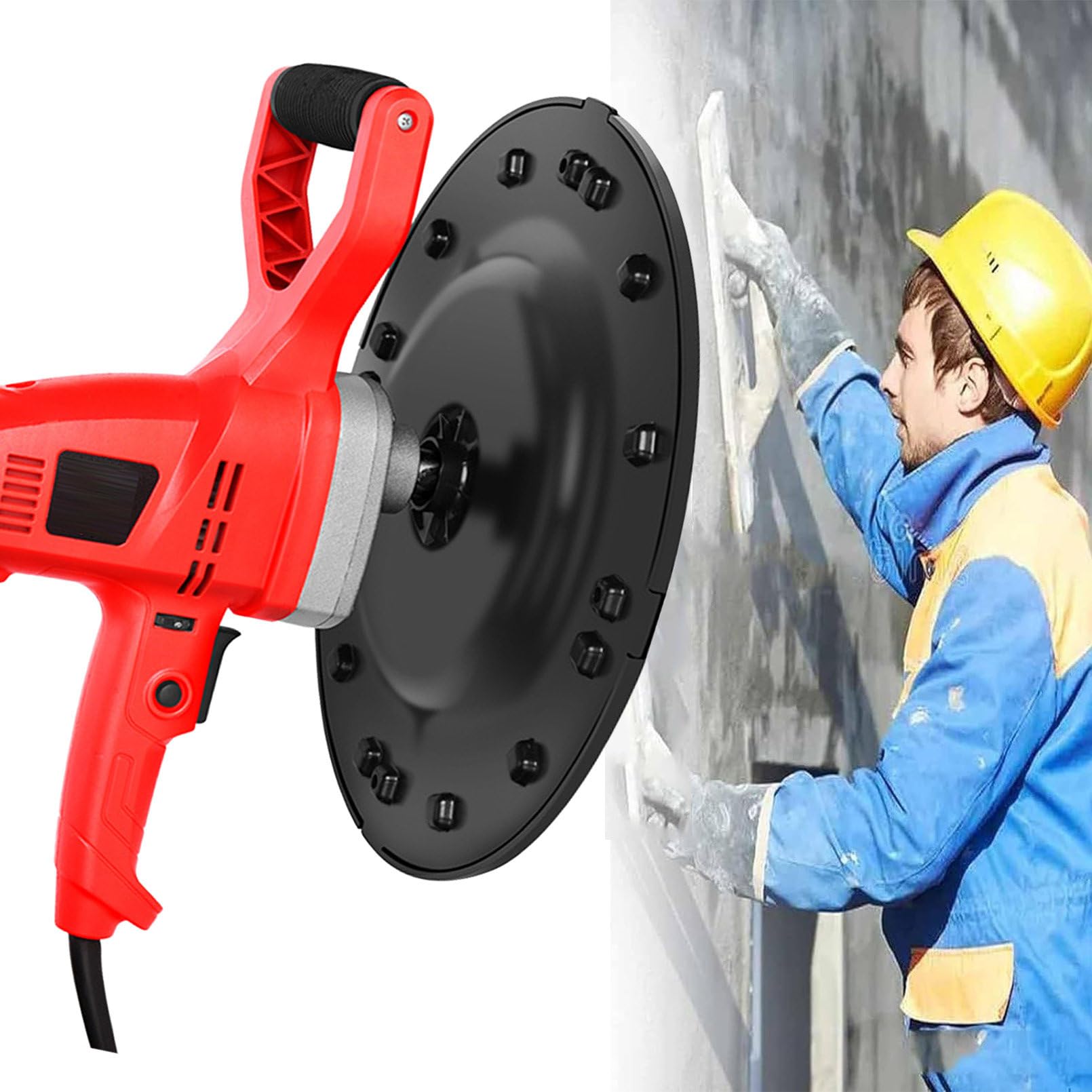 Electric Cement Trowel 1680W Electric Wall Smoothing Machine - 6-Speed