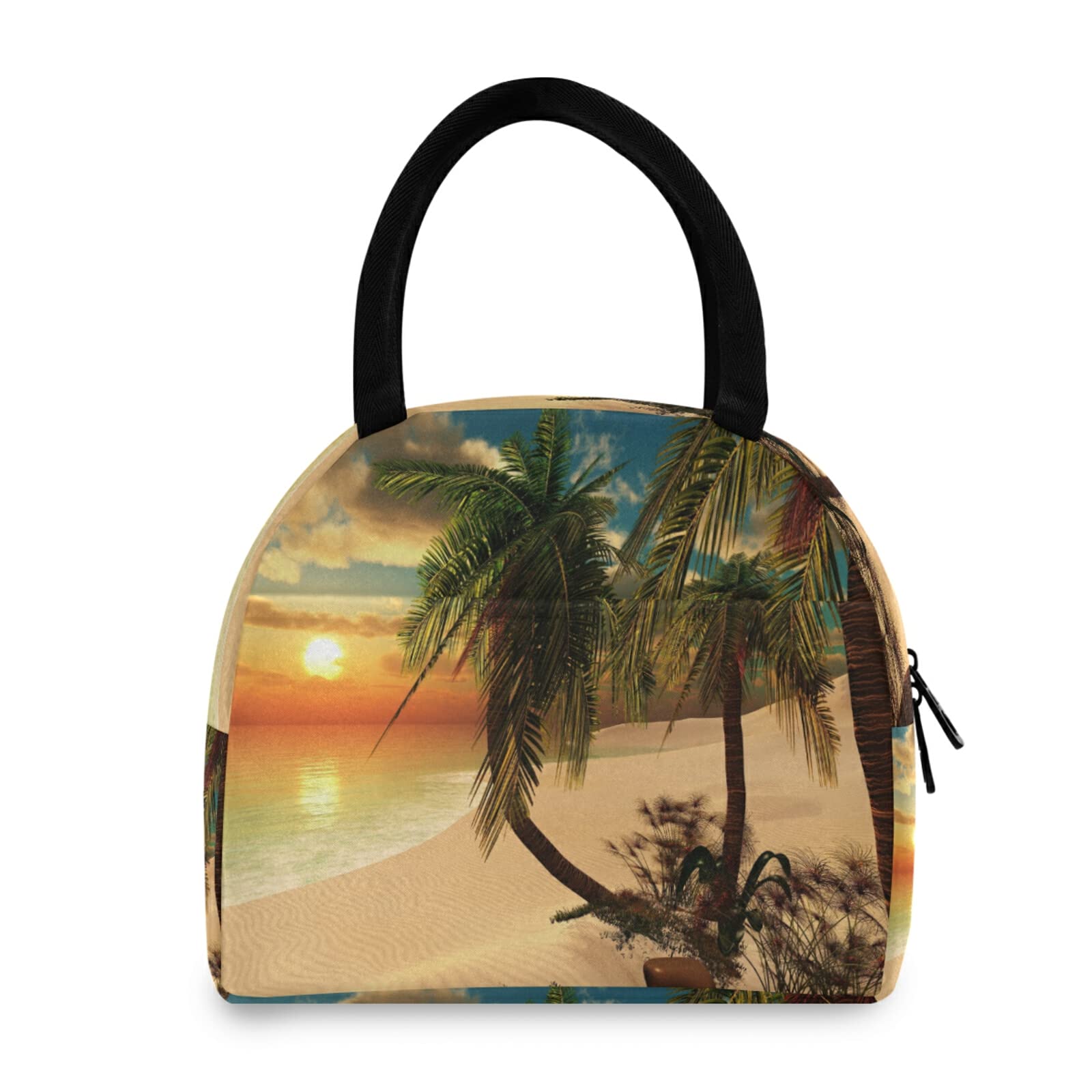 RXYY Tropical Beach Monkey Palm Tree - Bolsa De Almuerzo Para Mujer Con