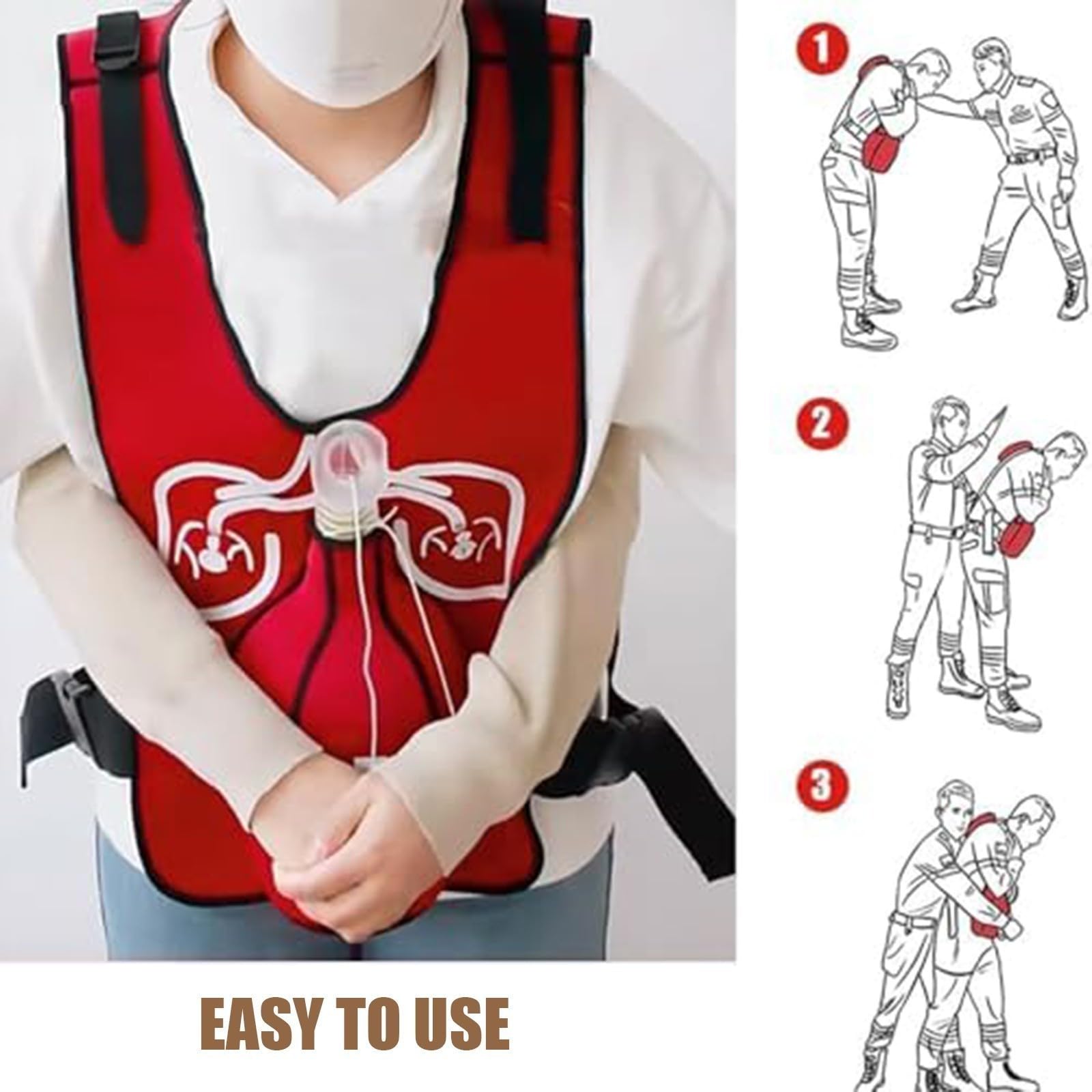 Heimlich Erste-Hilfe-Praxis-Trainingsweste Anti-Erstickungs-Trainer-Weste Erstellbares Design Für Krankenschwestern Und Studenten, Erste-Hilfe-Unterrichtszubehör Adults