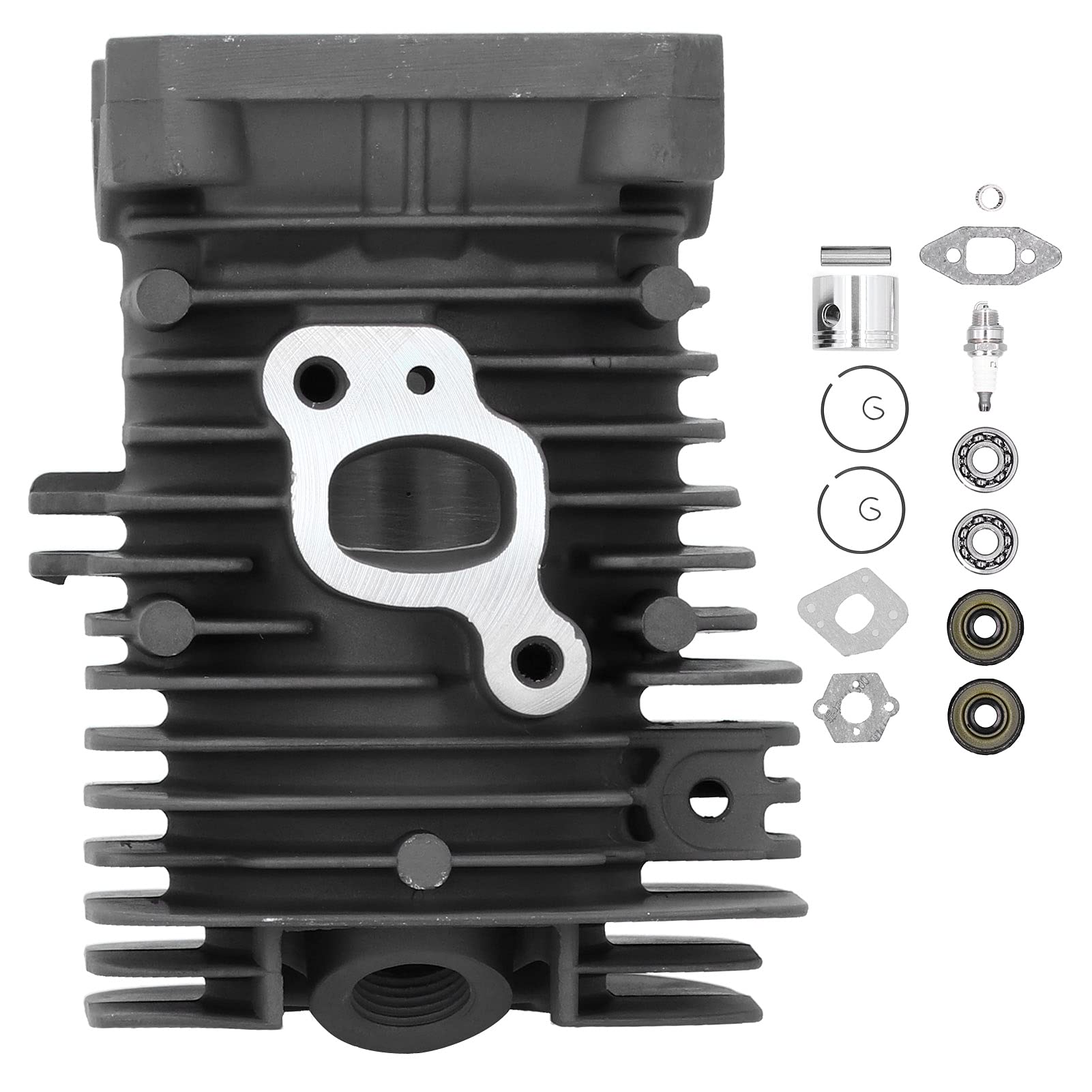 Kit Cilindro e Pistone 41,1 mm, Cilindro Motosega in Lega di Alluminio Resistente, Kit Riparazione Motore per Ricambi 350 351 390 420 2150