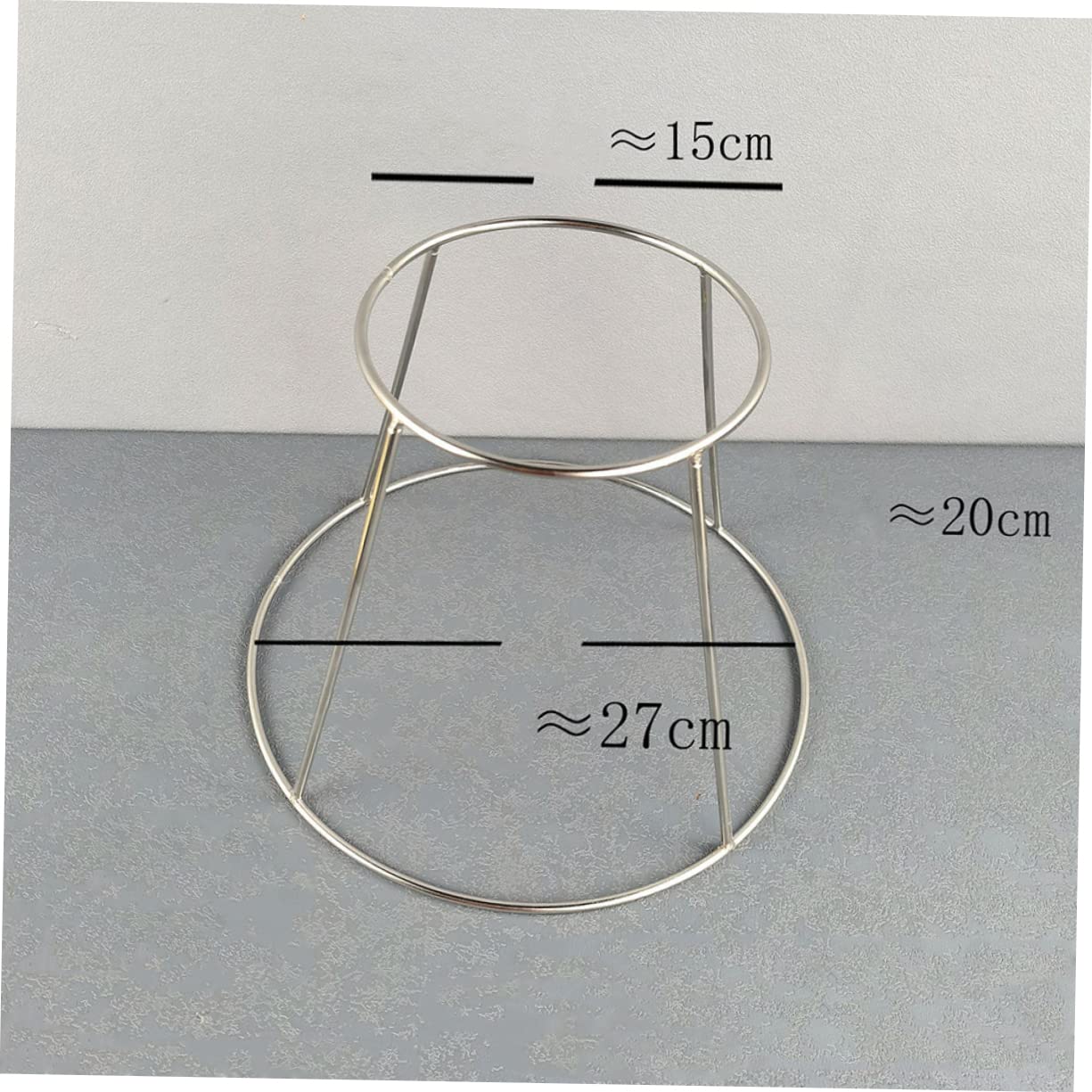 Alipis Double Pizza Stand Seafood Pizza Paddles Stainless Steel Plate Rack for Restaurant Daily Use