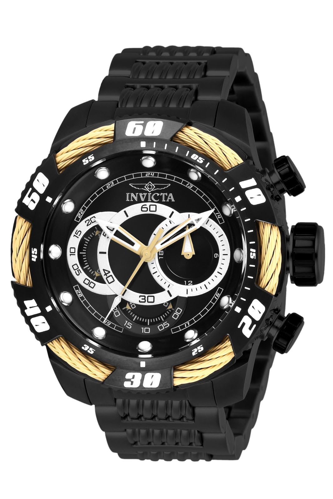 Invicta Stainless Steel Chronograph Black Dial Men Watch-27061, Black Band (B07F3F6YNB) Amazon Price History, Amazon Price Tracker