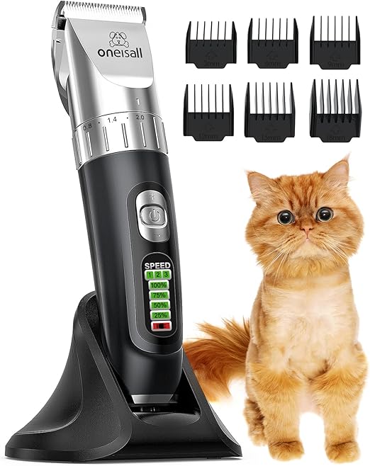 oneisall Cat Hair Trimmer,Quiet Cat Clippers for Matted