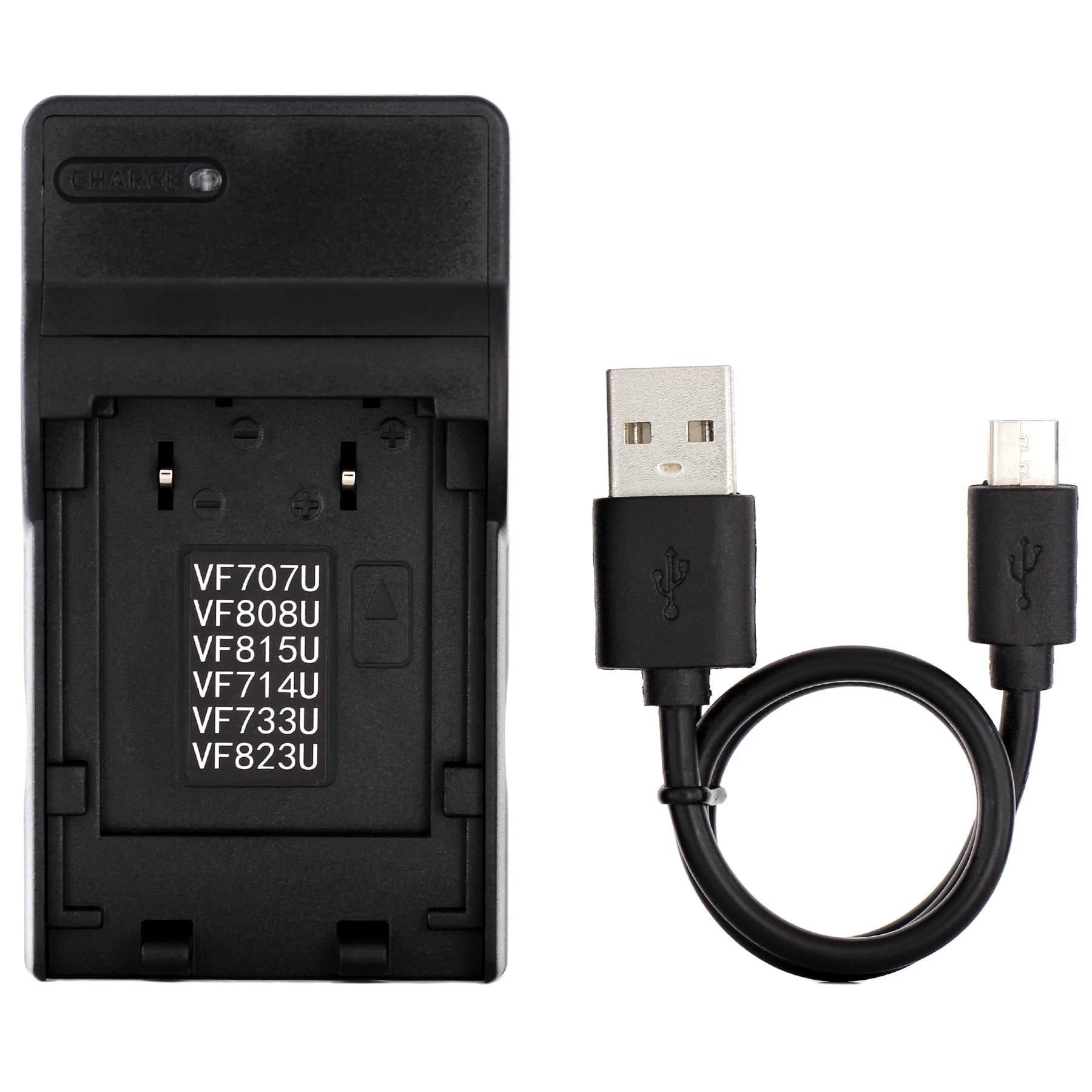 Norifon BN-VF808 USB Caricatore per JVC GR-D750U, GR-D850, GZ-HD3, GZ-HD30, GZ-HD300, GZ-HD310, GZ-HD320, GZ-HD40, GZ-HD5, GZ-HD6, GZ-HD7, GZ-MG330, GZ-MG36, GZ-MG830, GZ-MG840 Fotocamera e Altro