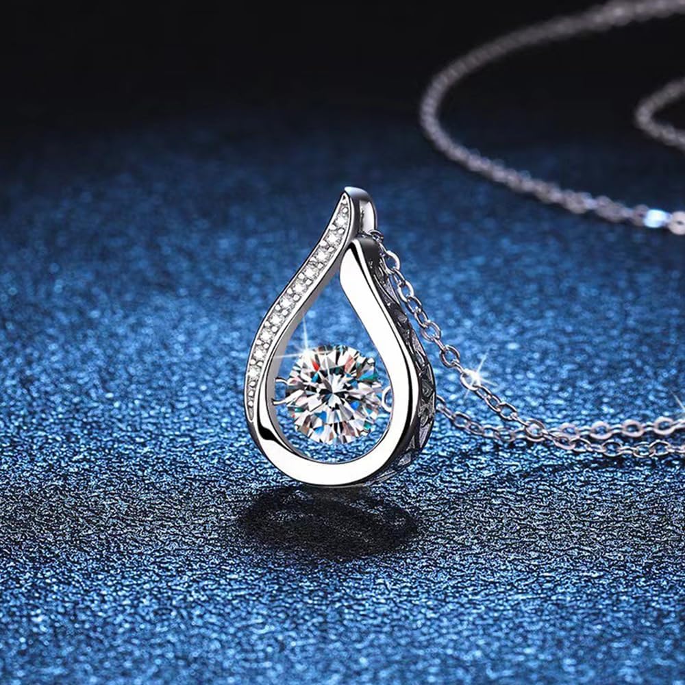 1 Carat Diamond Necklace for Women, Round Cut Solitaire Pendant Bridal Jewelry, Gift for Her, IGI Certified Lab Grown Diamond Pendant Necklace